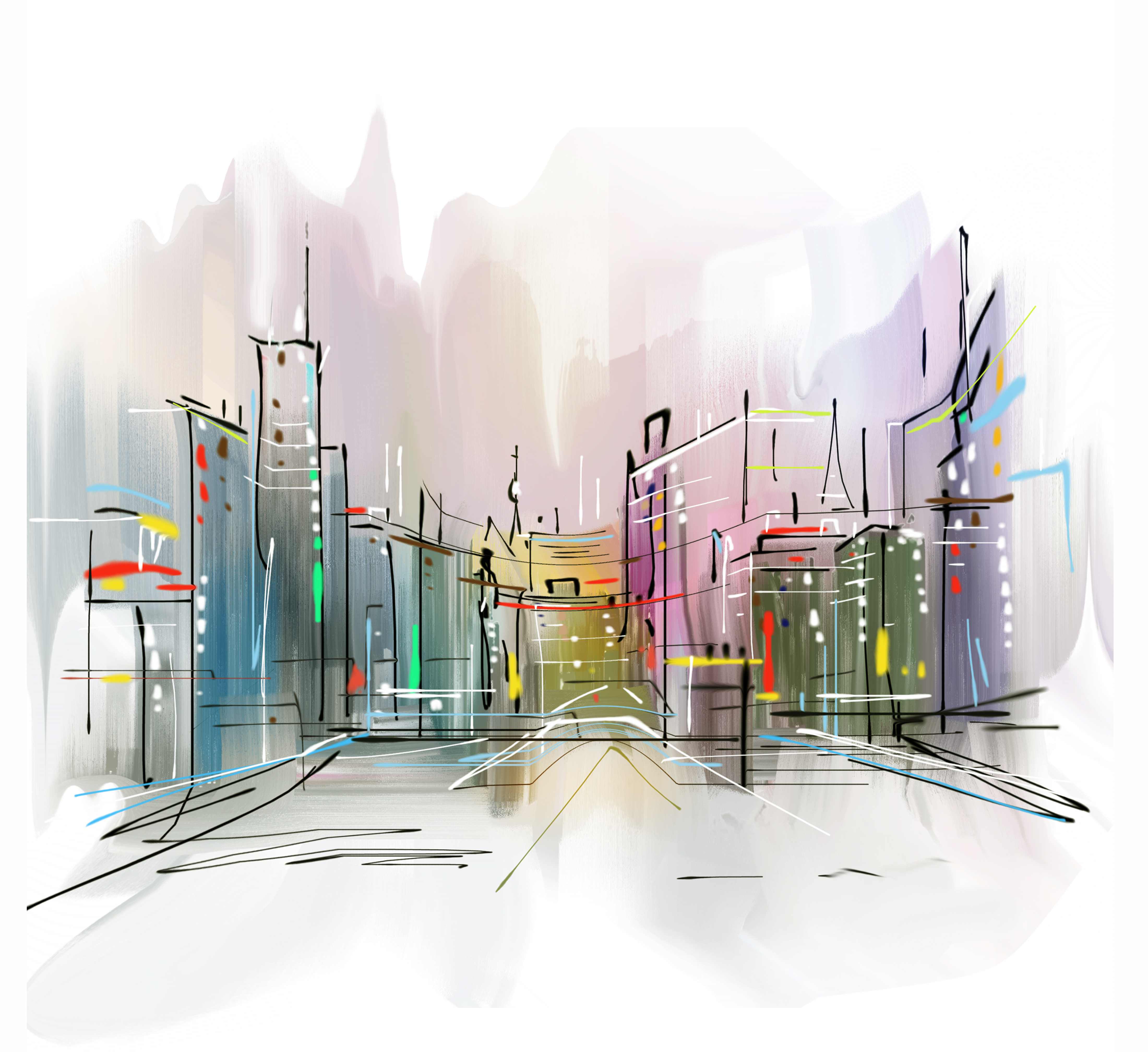 Стилизованное изображение города